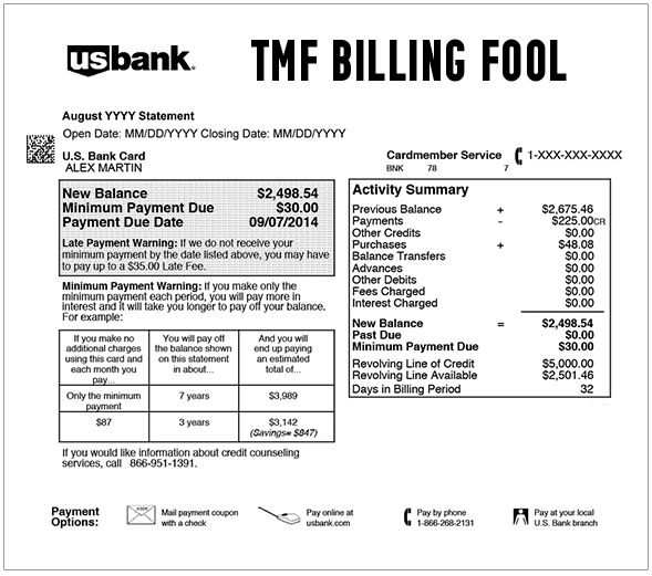 Tmf billing fool