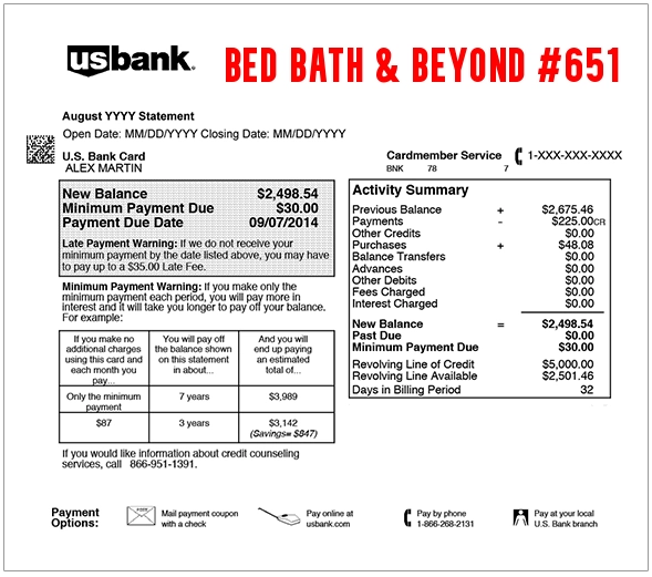 bed bath and beyond #651