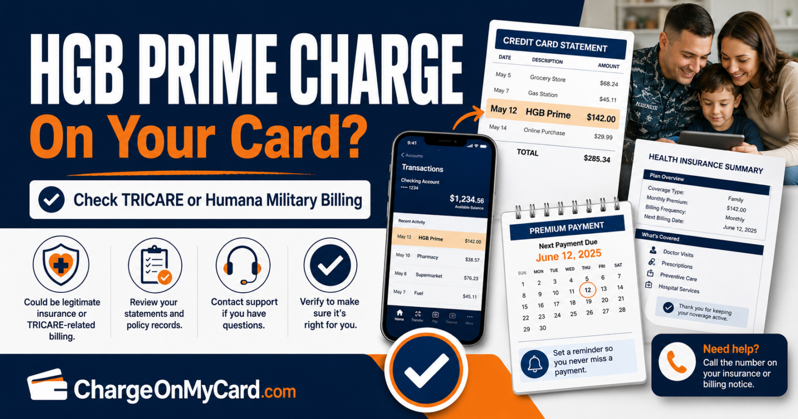 HGB Prime charge on credit card or bank statement