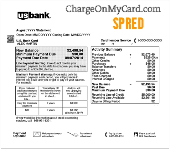 Spred Charge On Credit Card