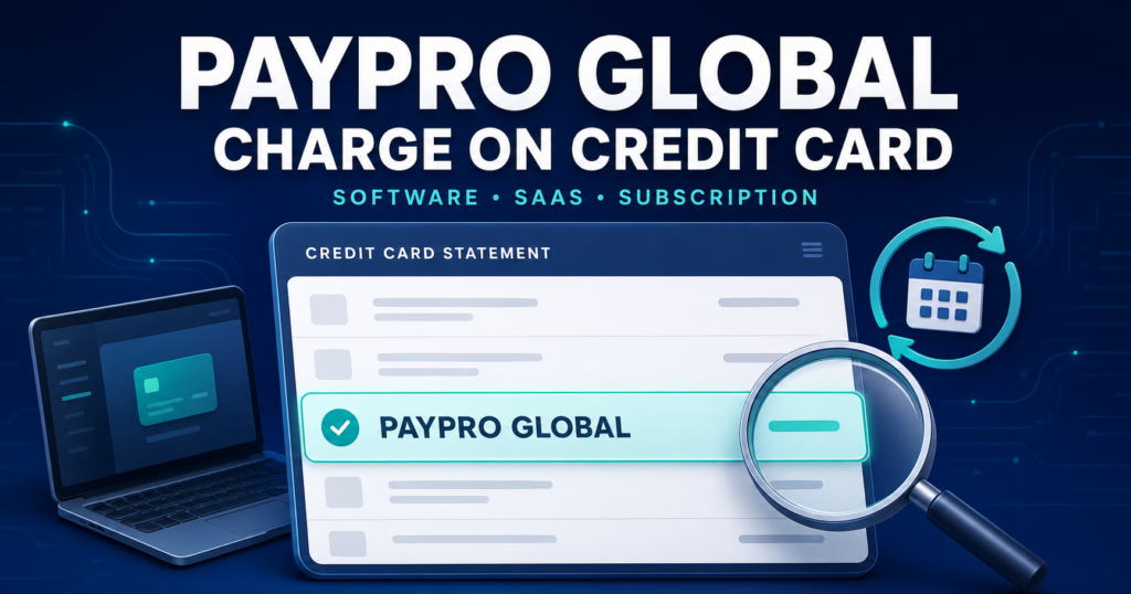 PayPro Global charge on credit card statement