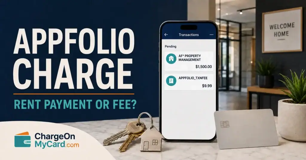 AppFolio charge showing an AF property management payment and APPFOLIO_TXNFEE